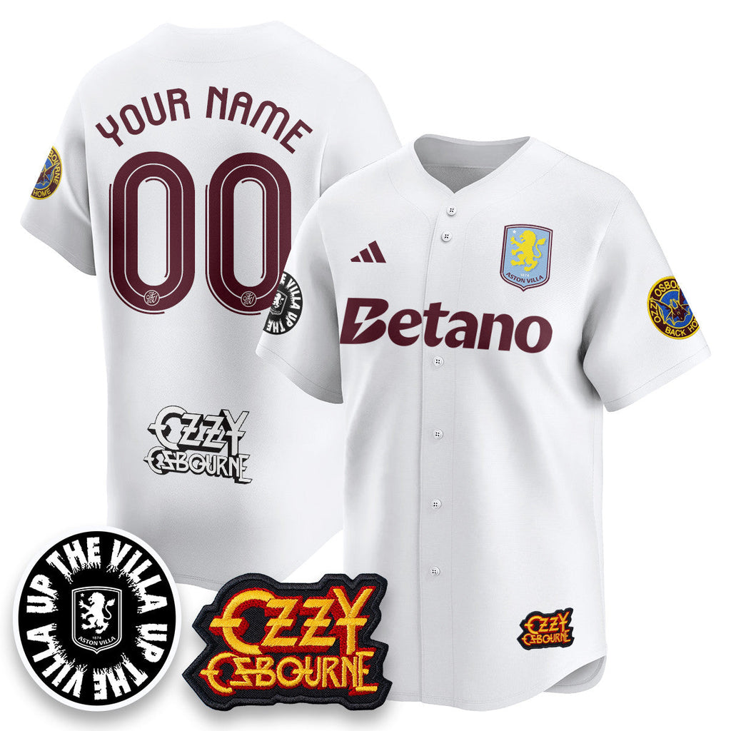 Aston Villa Ozzy Osbourne Back Home Baseball Jersey - Stitched