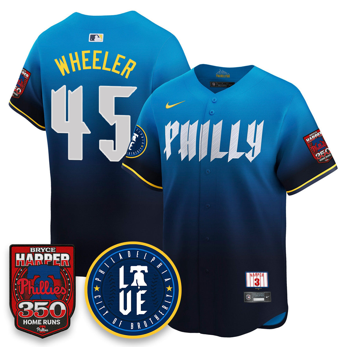 Bryce Harper PHI 350 Home Runs Men Jersey - All Stitched