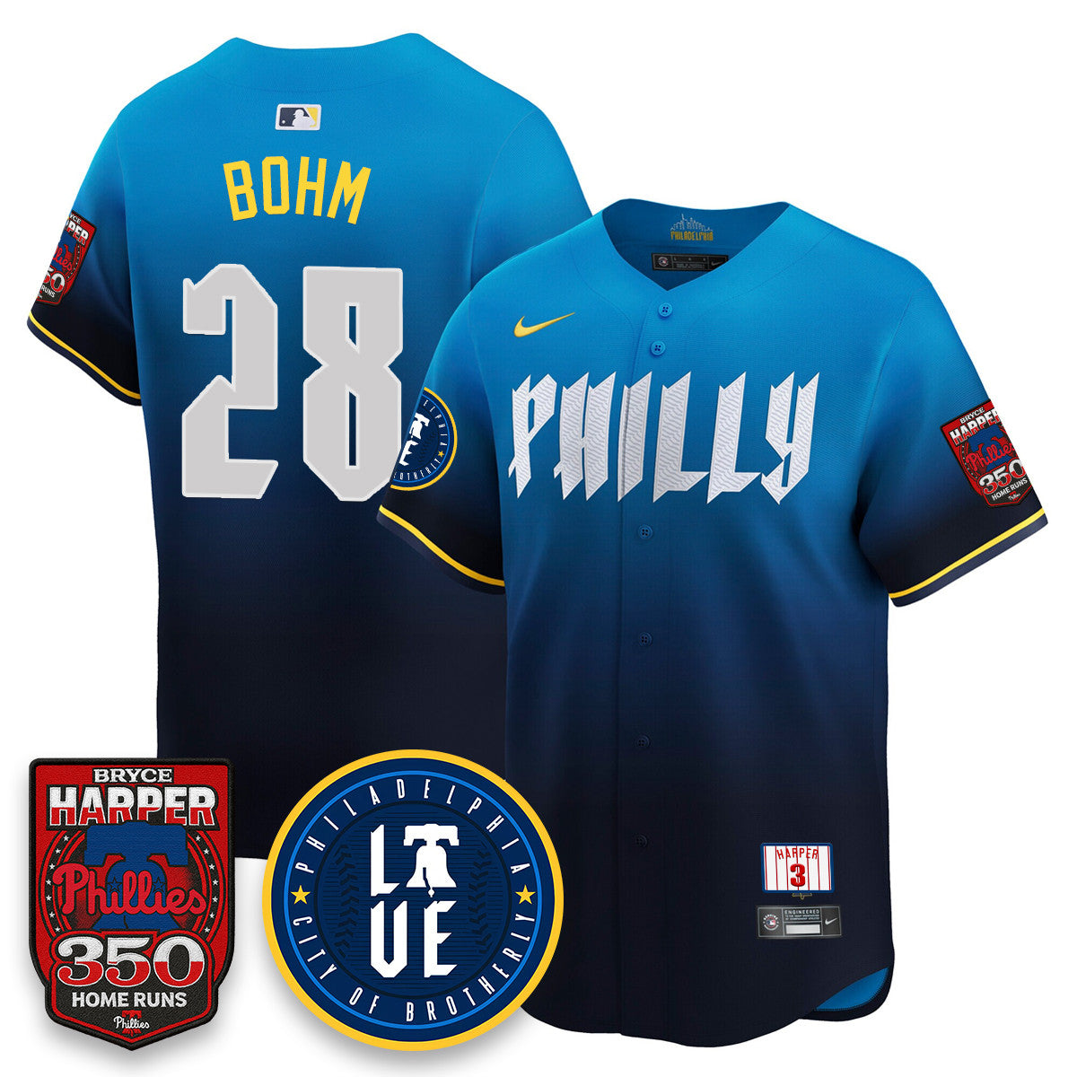 Bryce Harper PHI 350 Home Runs Men Jersey - All Stitched
