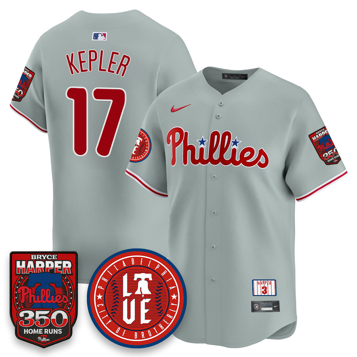 Bryce Harper PHI 350 Home Runs Men Jersey - All Stitched