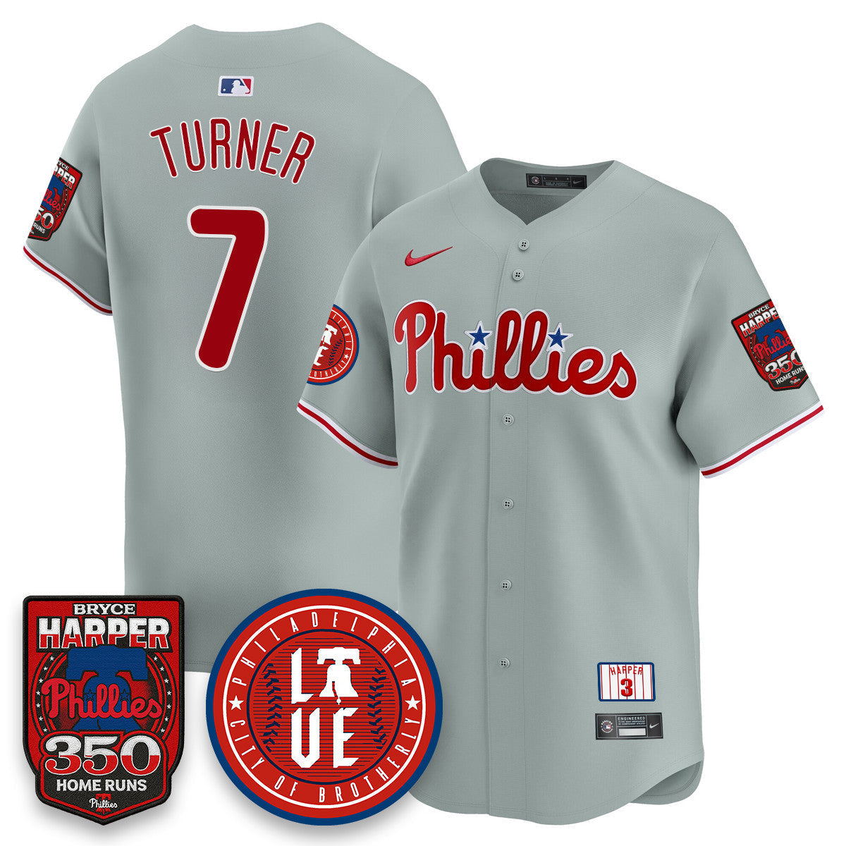 Bryce Harper PHI 350 Home Runs Men Jersey - All Stitched