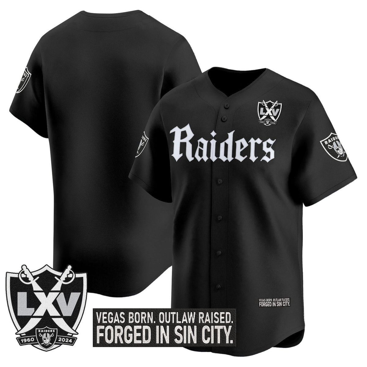 LVR 'Gothic Sin City Shadows Edition' Vapor Baseball Jersey - Stitched