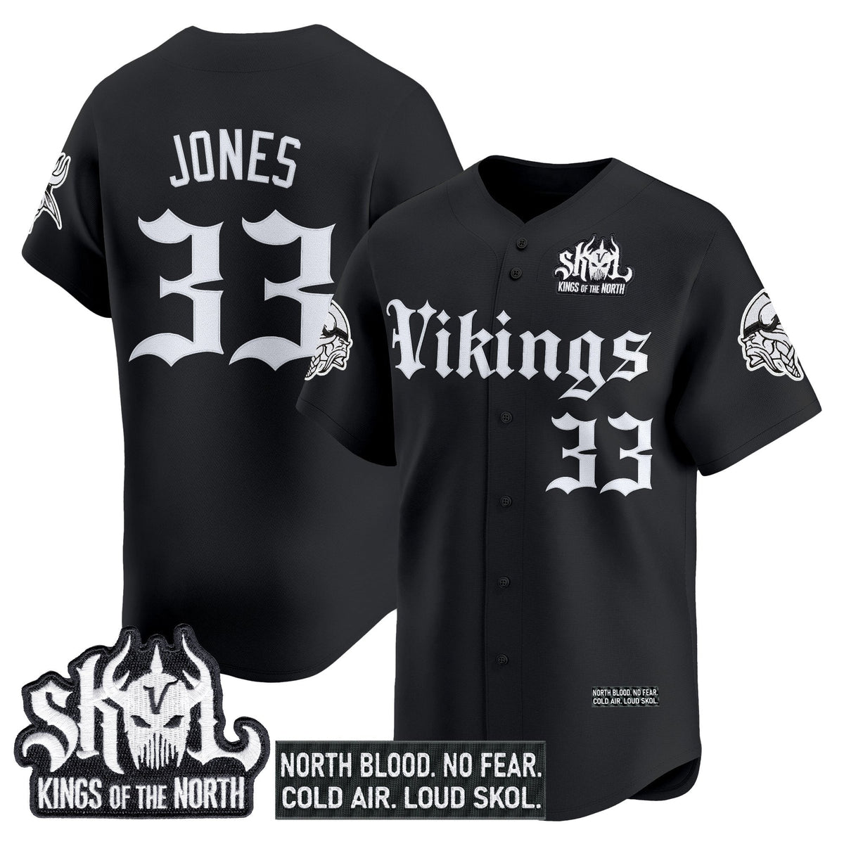 MIN 'Gothic Norseblood Edition' Vapor Baseball Jersey - All Stitched