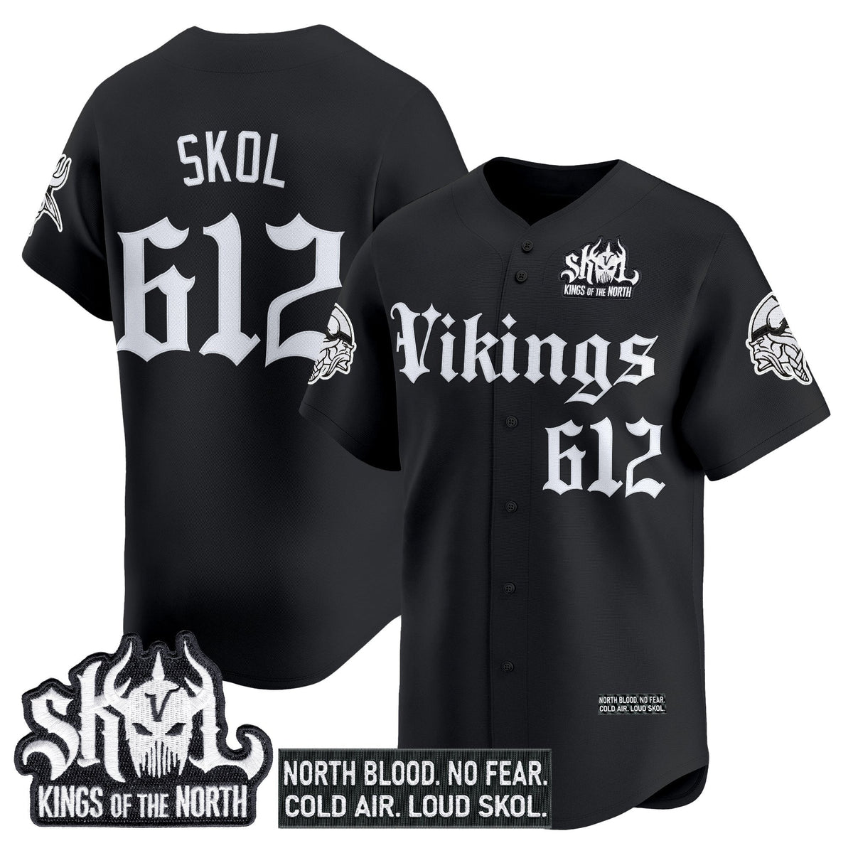 MIN 'Gothic Norseblood Edition' Vapor Baseball Jersey - All Stitched