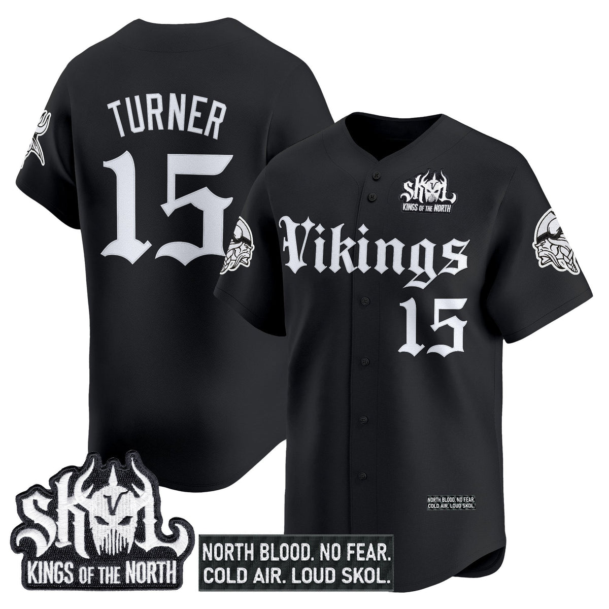 MIN 'Gothic Norseblood Edition' Vapor Baseball Jersey - All Stitched