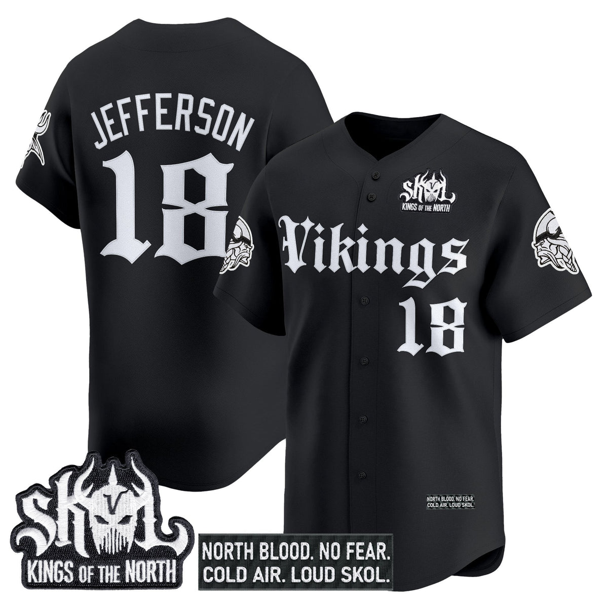 MIN 'Gothic Norseblood Edition' Vapor Baseball Jersey - All Stitched