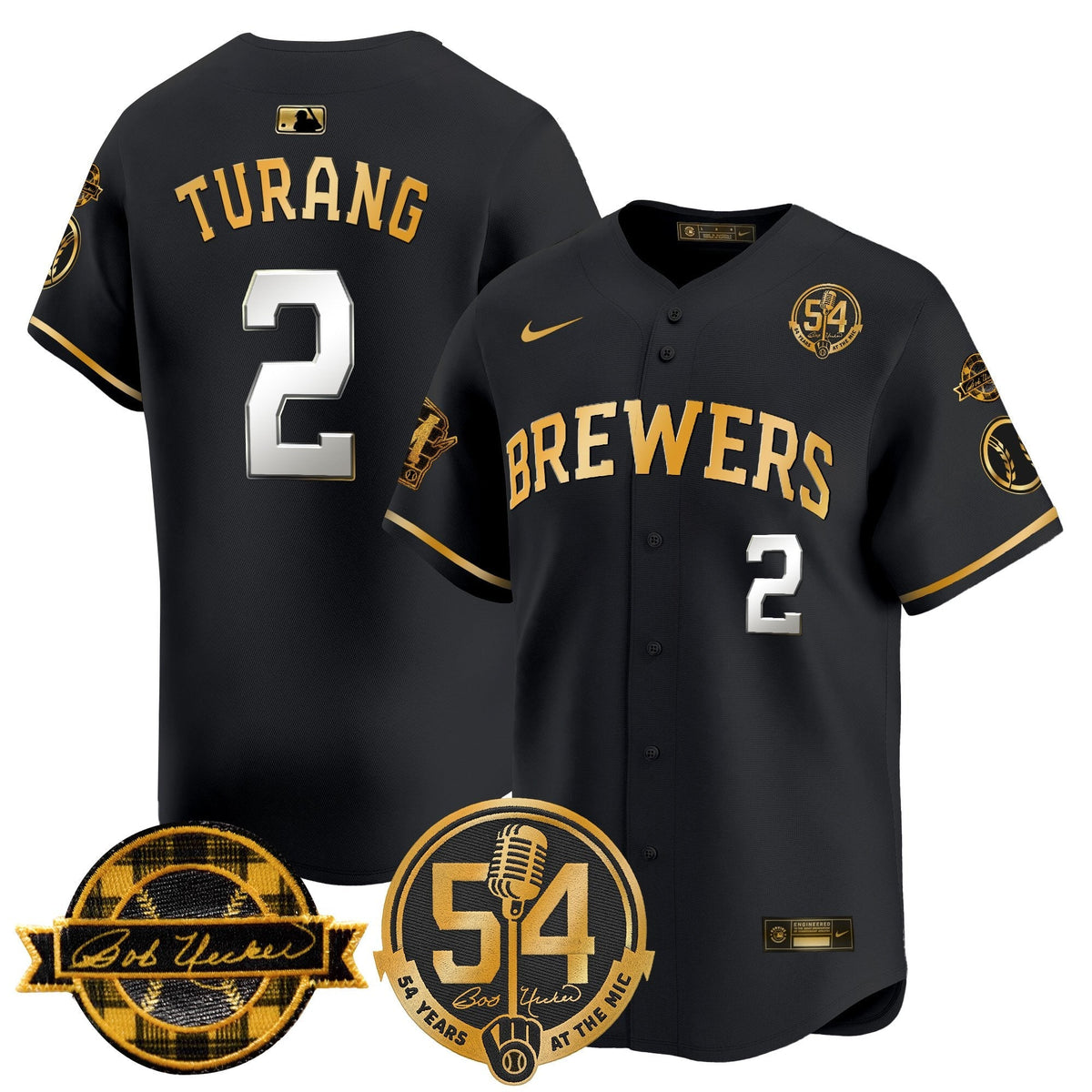 MIL 'Bob Uecker - 54 Seasons for Brewers' Vapor Premier Limited Jersey - Stitched