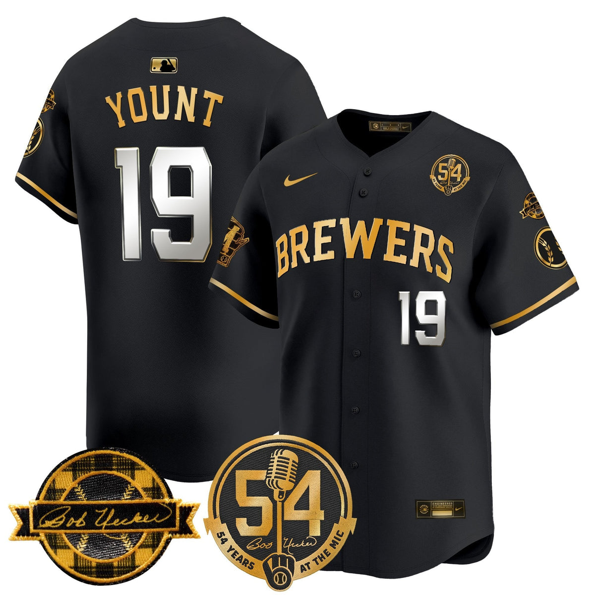 MIL 'Bob Uecker - 54 Seasons for Brewers' Vapor Premier Limited Jersey - Stitched