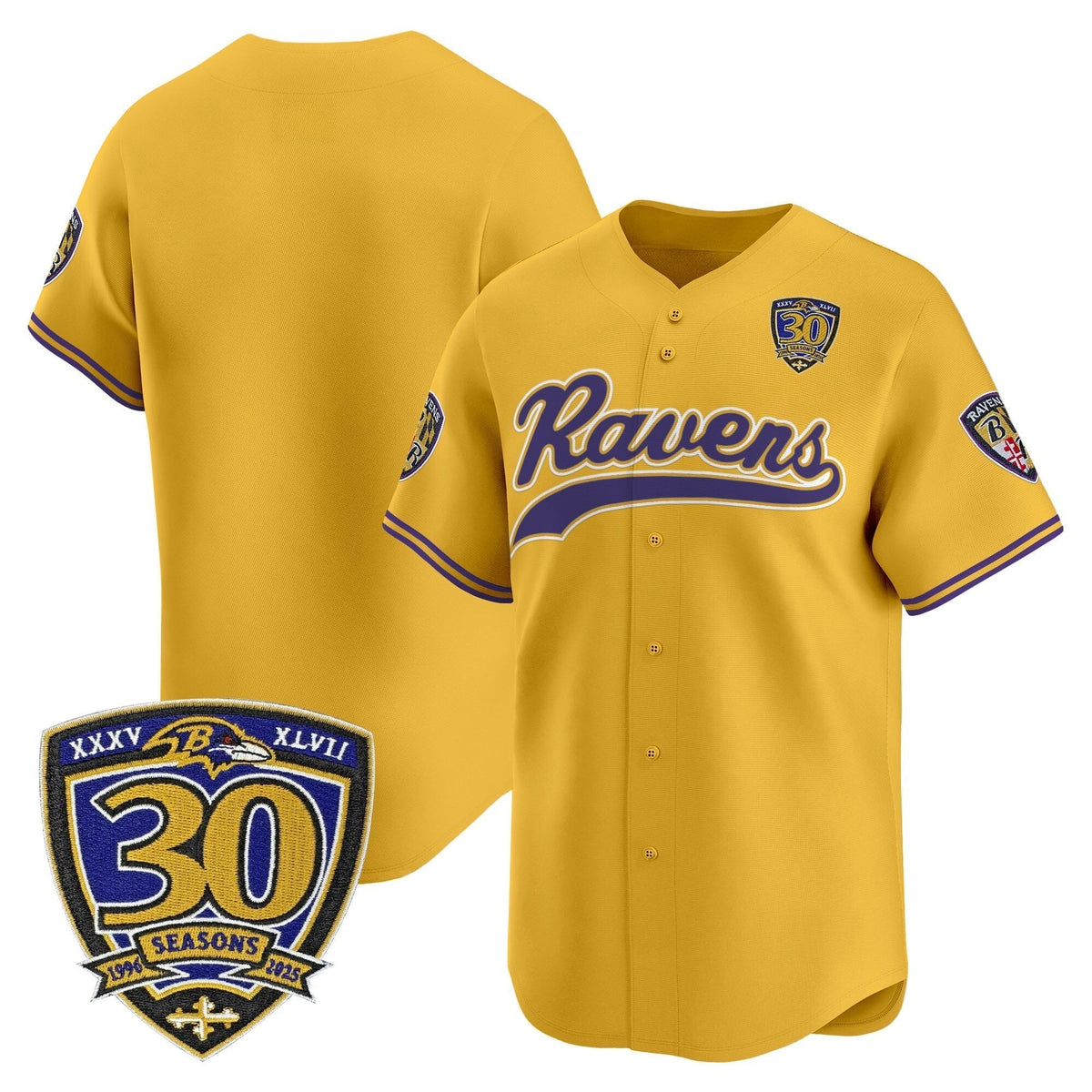 BAL 2025 Vapor Baseball Jersey - 30th Anniversary Patch - All Stitched