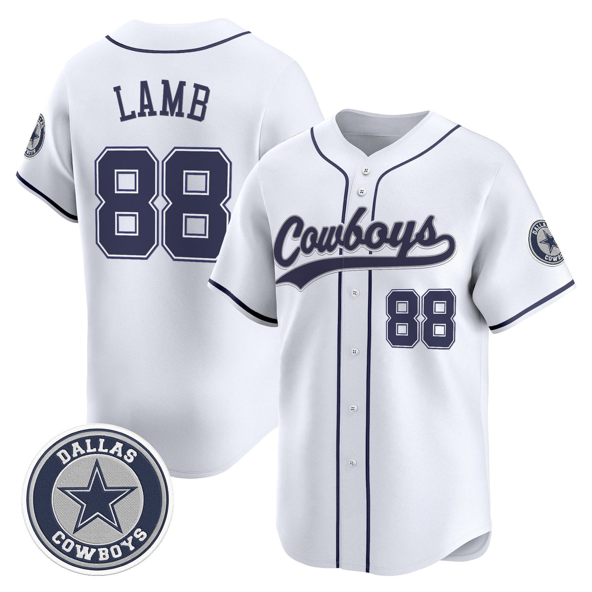 DAL Vapor Baseball Jersey - All Stitched
