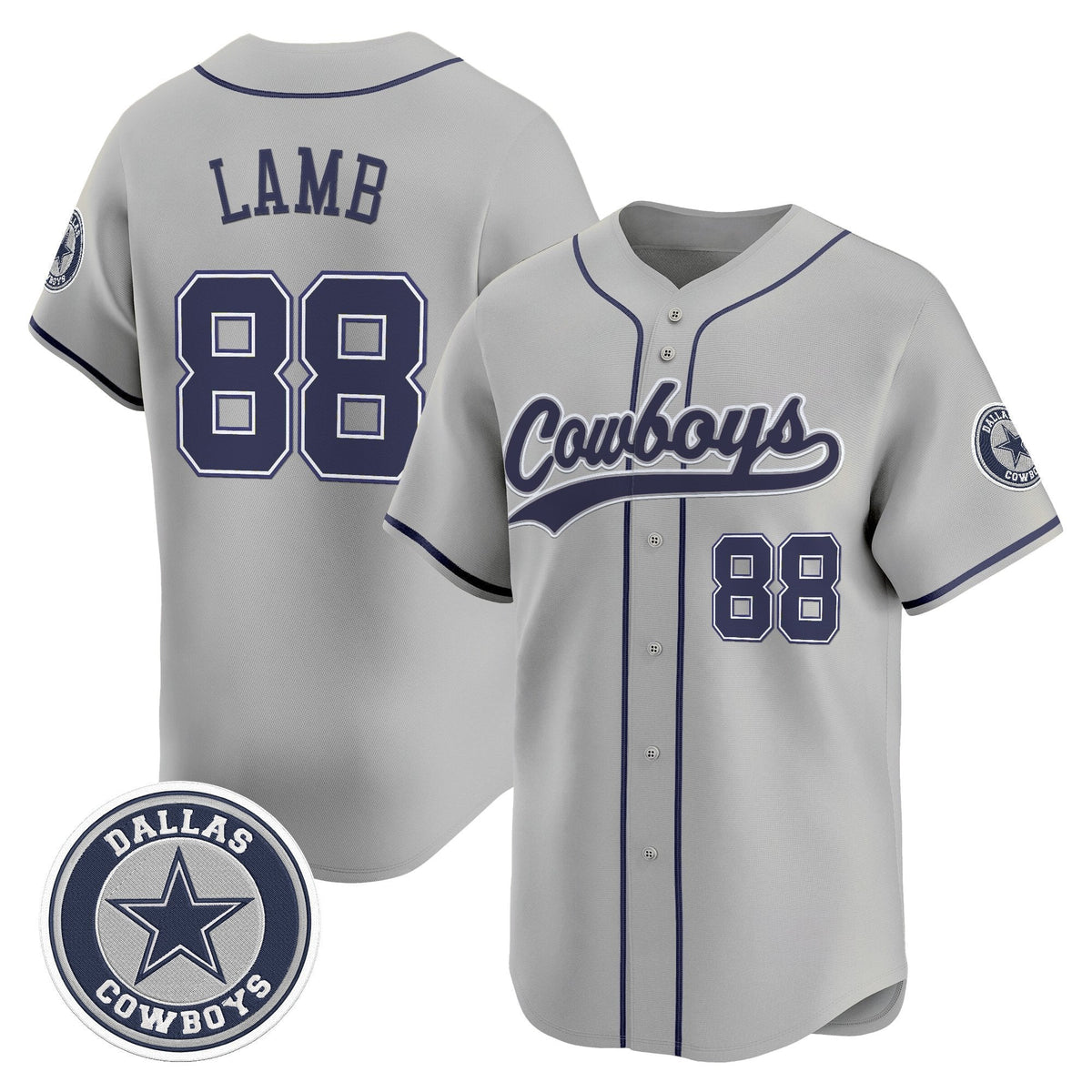 DAL Vapor Baseball Jersey - All Stitched
