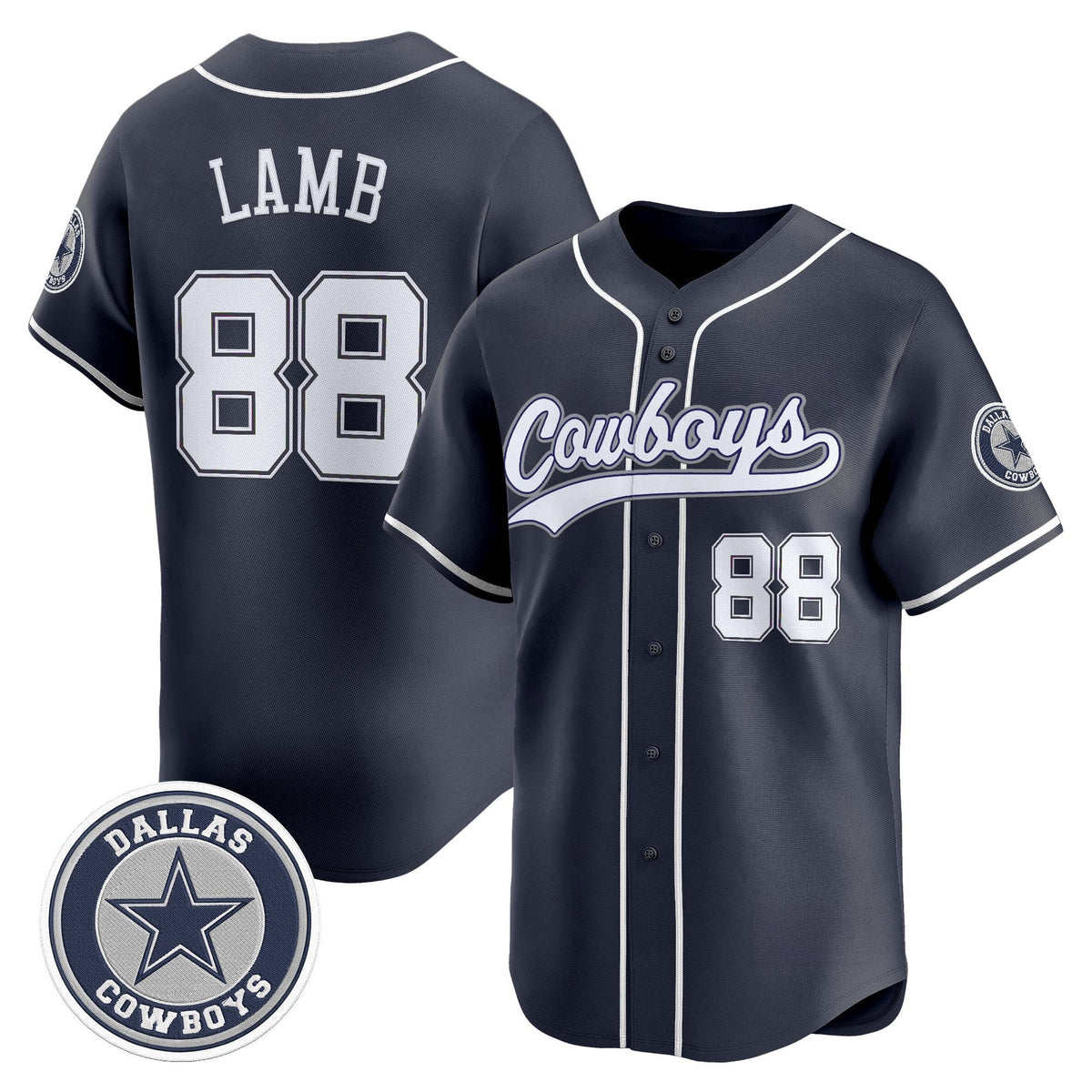 DAL Vapor Baseball Jersey - All Stitched