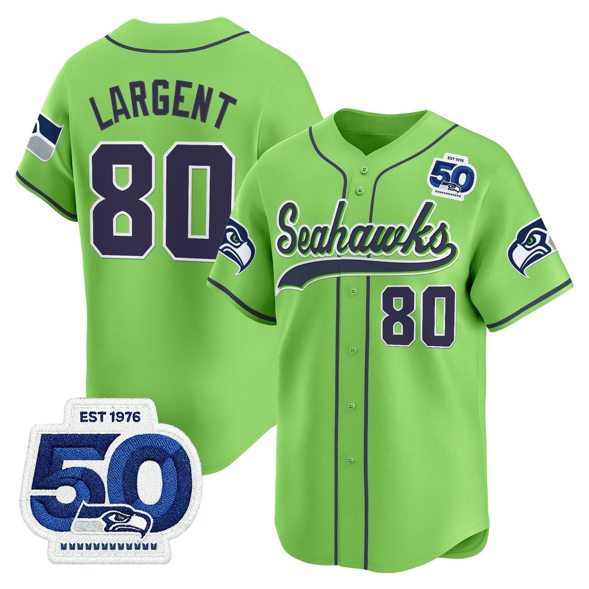 SEA 50th Anniversary Vapor Baseball Jersey - All Stitched