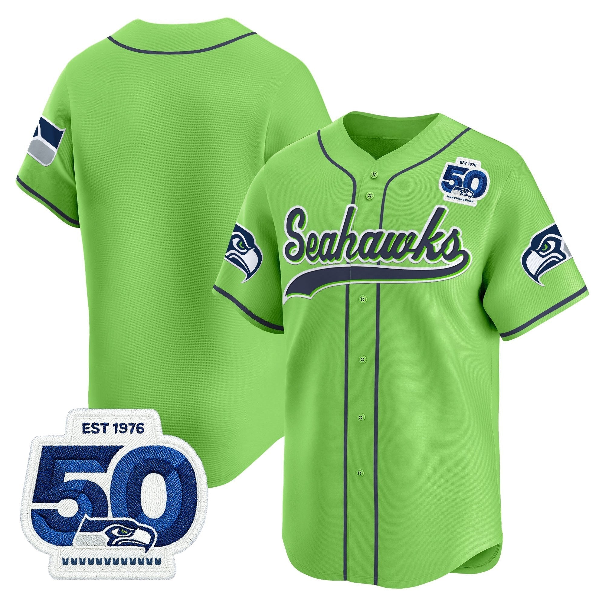 SEA 50th Anniversary Vapor Baseball Jersey - All Stitched