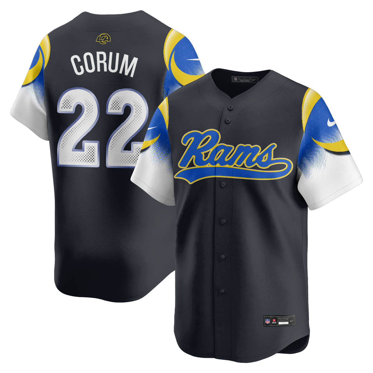 LAR Rivalry Series Baseball Jersey - All Stitched