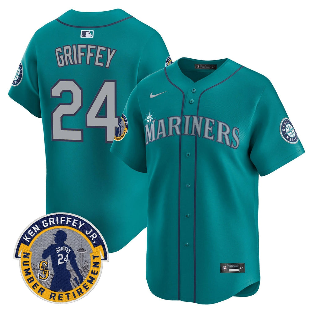 SEA 2025 Ken Griffey Jr. Patch Vapor Premier Limited Jersey - All Stitched