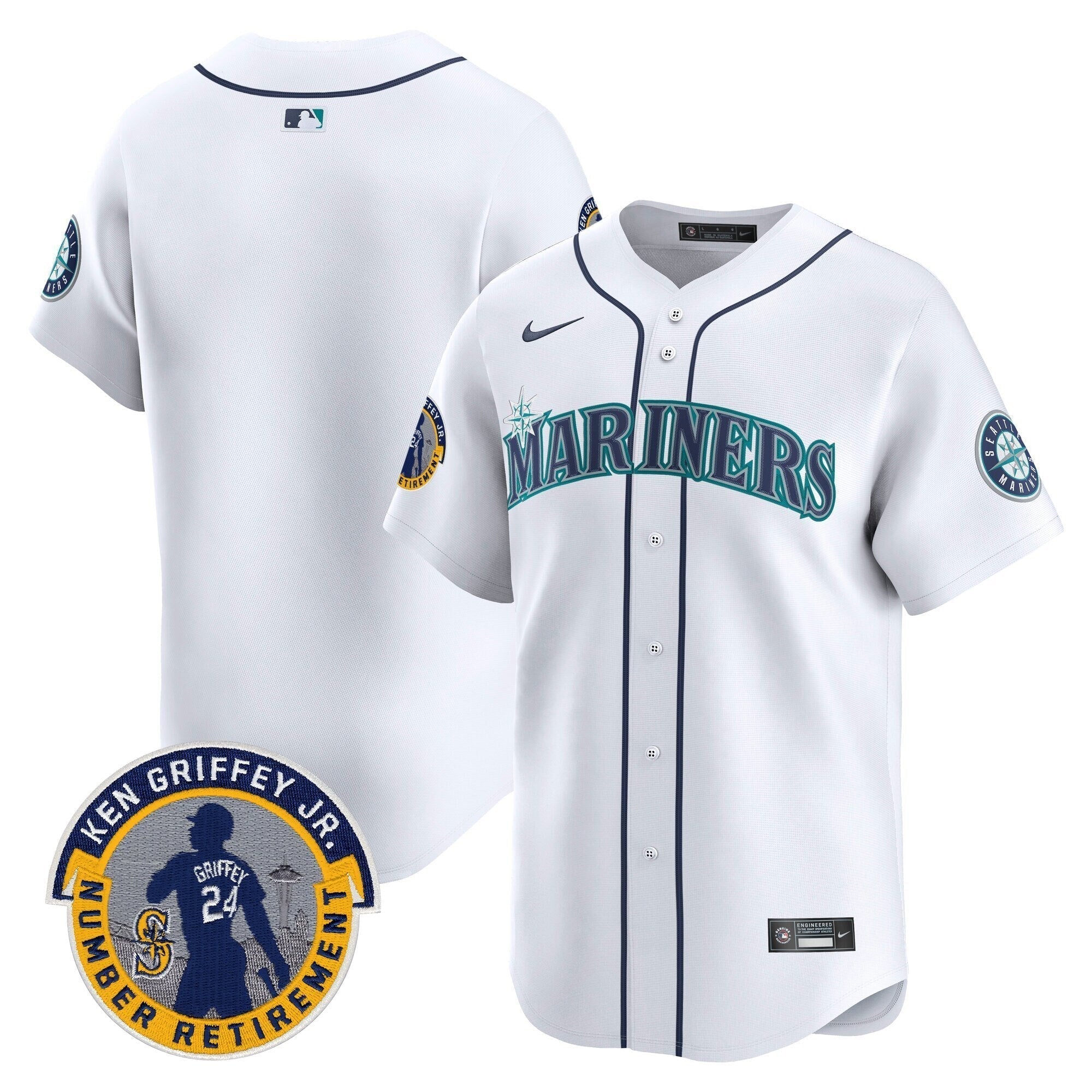SEA 2025 Ken Griffey Jr. Patch Vapor Premier Limited Jersey - All Stitched