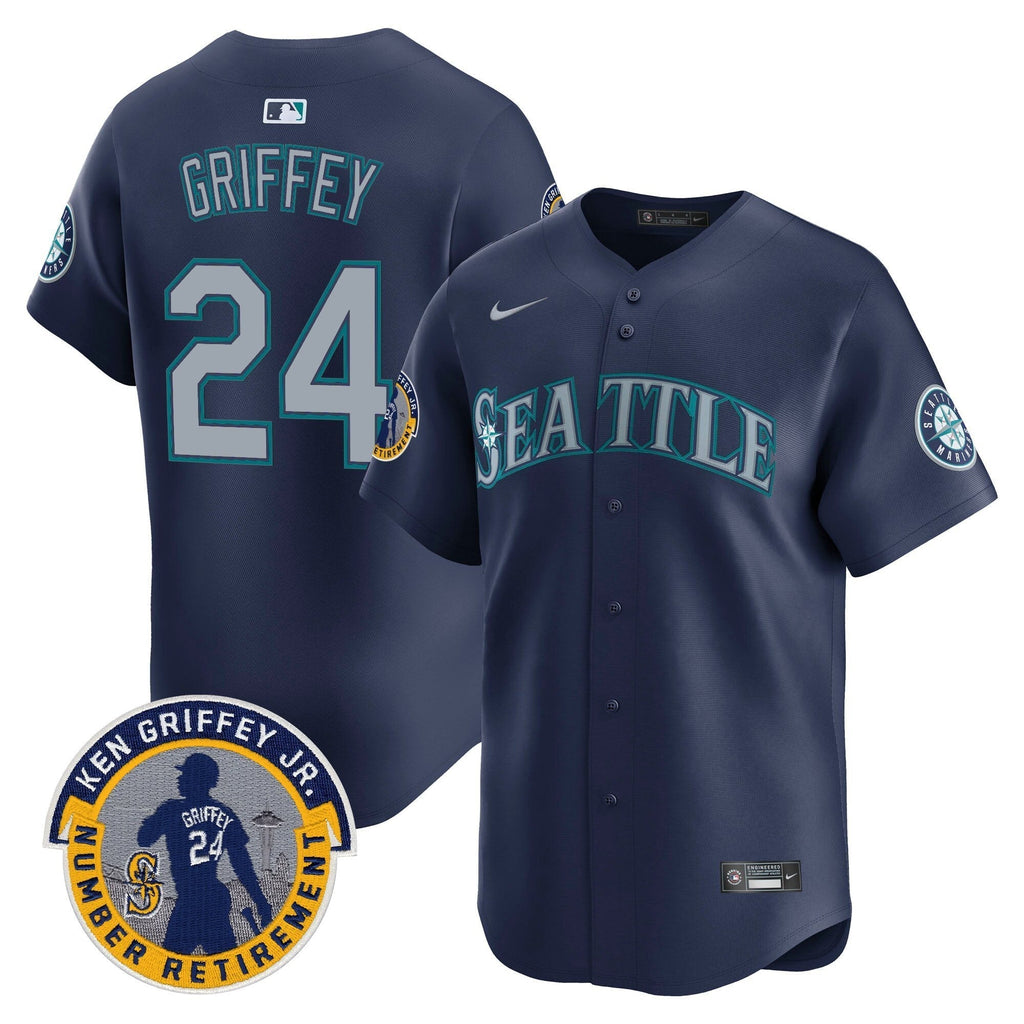 SEA 2025 Ken Griffey Jr. Patch Vapor Premier Limited Jersey - All Stitched