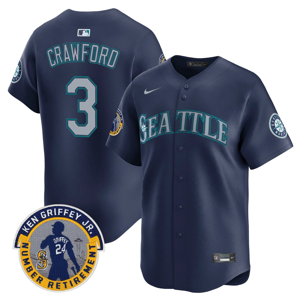 SEA 2025 Ken Griffey Jr. Patch Vapor Premier Limited Jersey - All Stitched