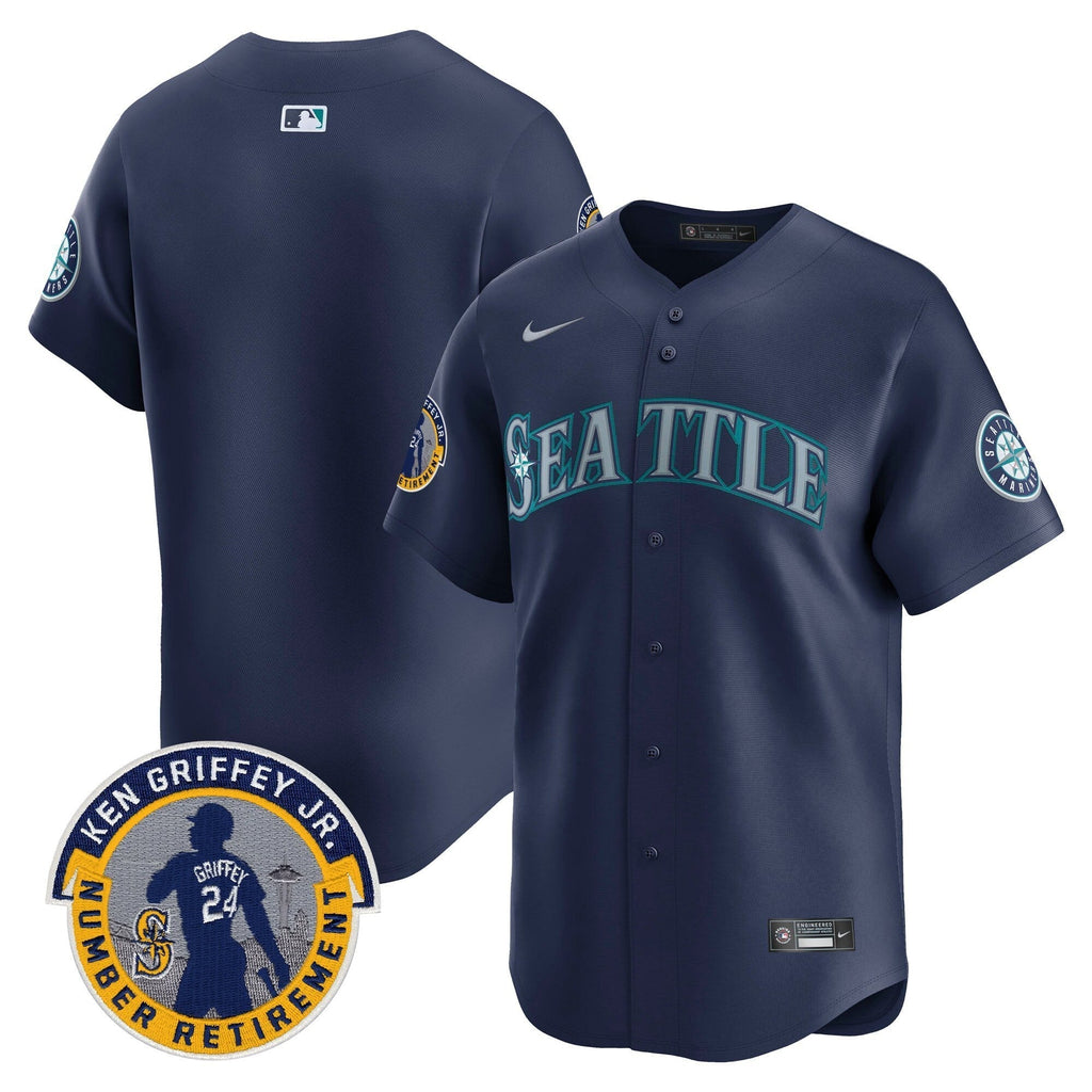 SEA 2025 Ken Griffey Jr. Patch Vapor Premier Limited Jersey - All Stitched