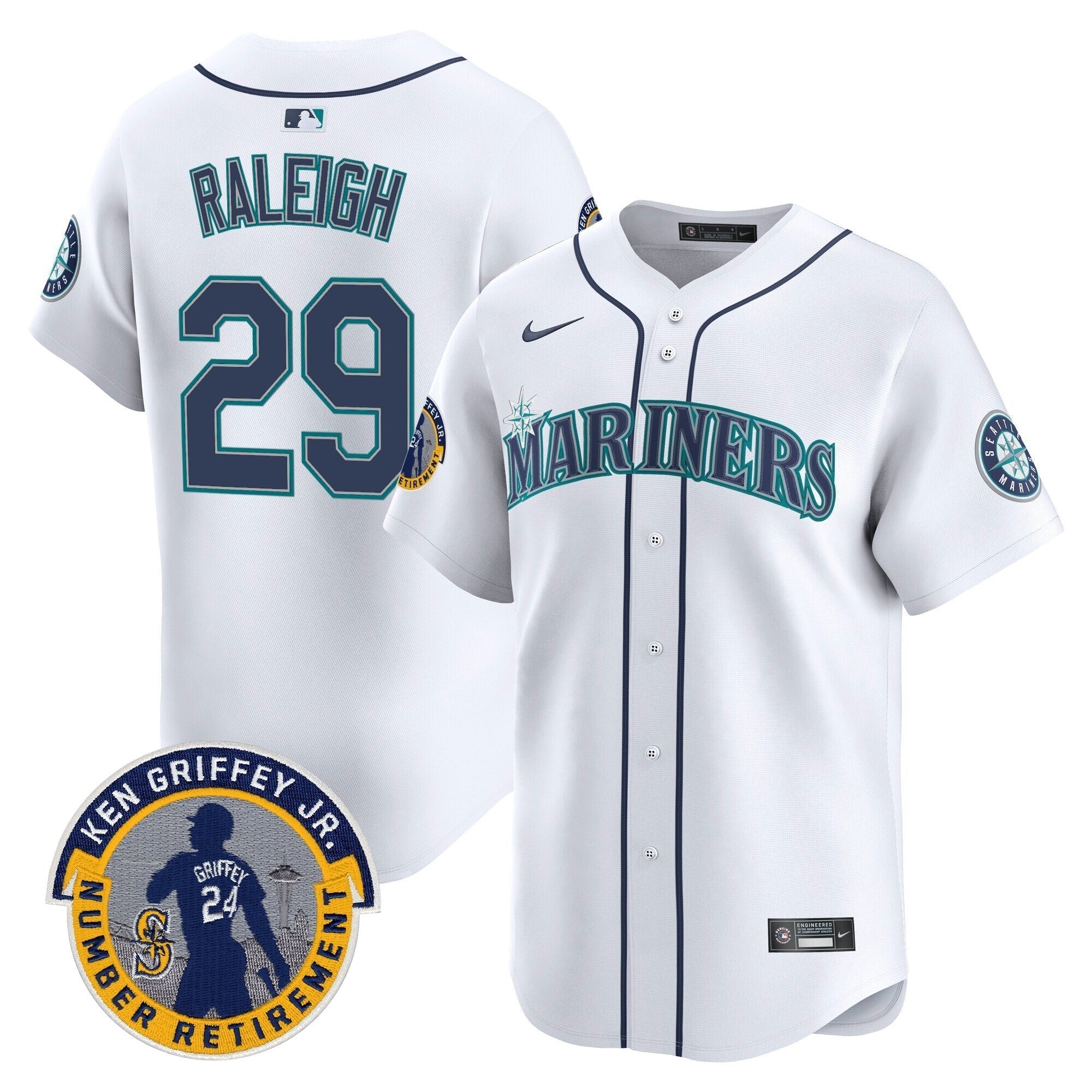 SEA 2025 Ken Griffey Jr. Patch Vapor Premier Limited Jersey - All Stitched