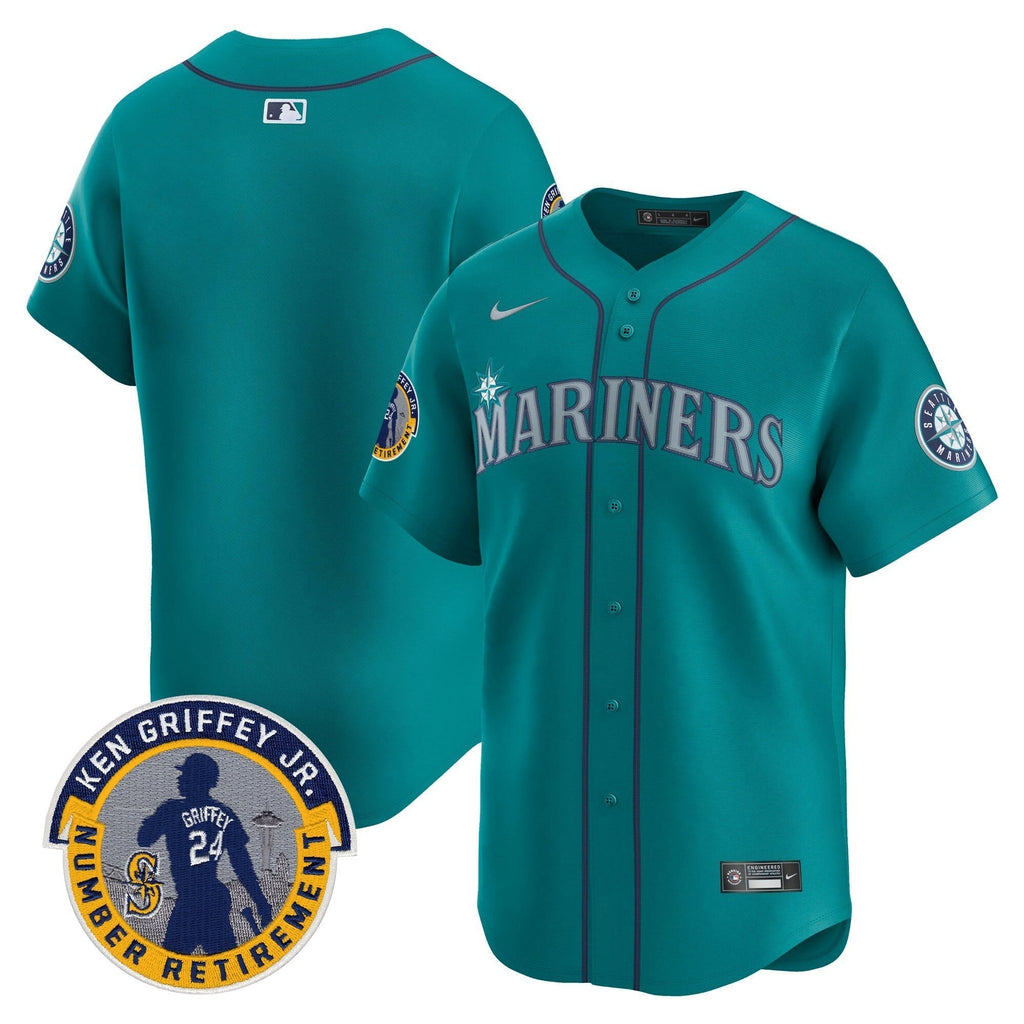 SEA 2025 Ken Griffey Jr. Patch Vapor Premier Limited Jersey - All Stitched