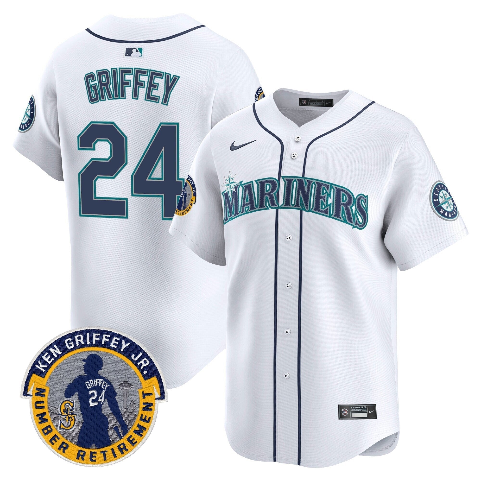 SEA 2025 Ken Griffey Jr. Patch Vapor Premier Limited Jersey - All Stitched