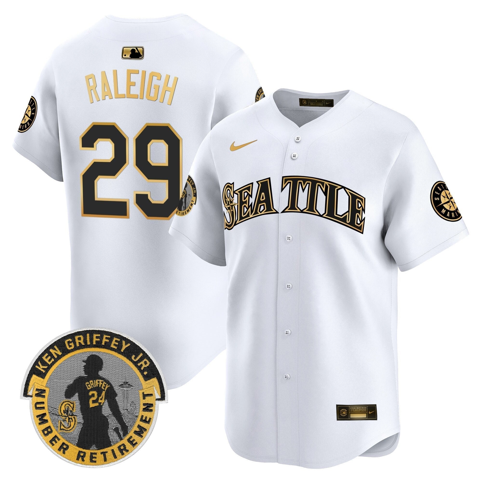 SEA 2025 Ken Griffey Jr. Patch Vapor Premier Limited Jersey - All Stitched