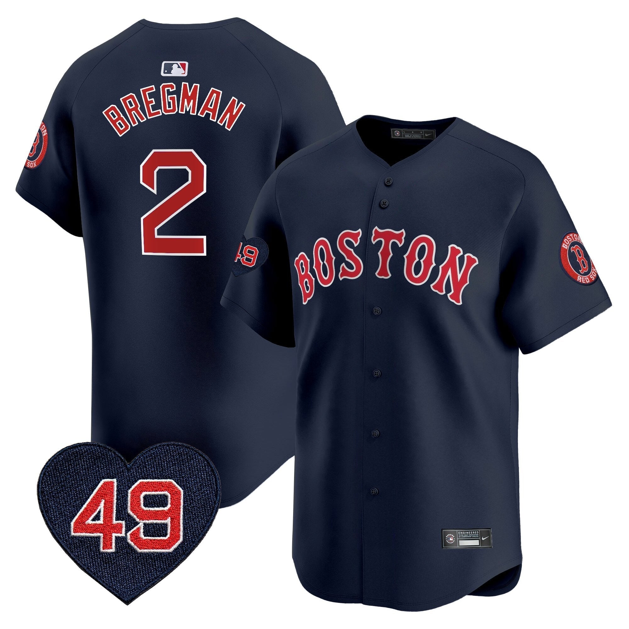 BOS Tim Wakefield Patch Vapor Premier Limited Jersey - All Stitched