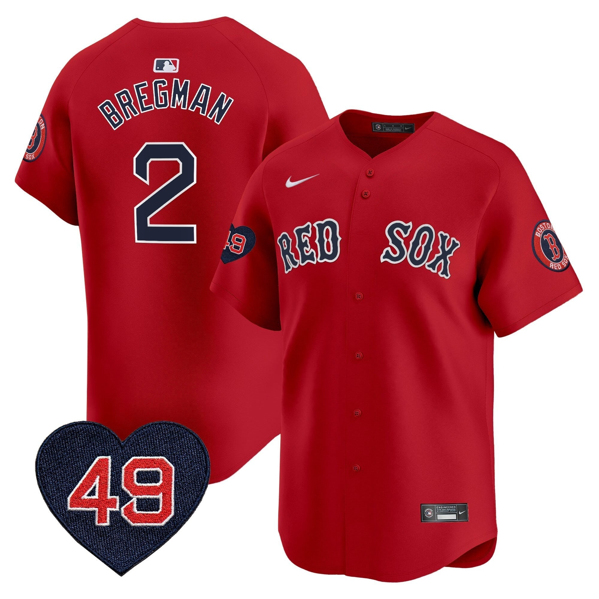BOS Tim Wakefield Patch Vapor Premier Limited Jersey - All Stitched