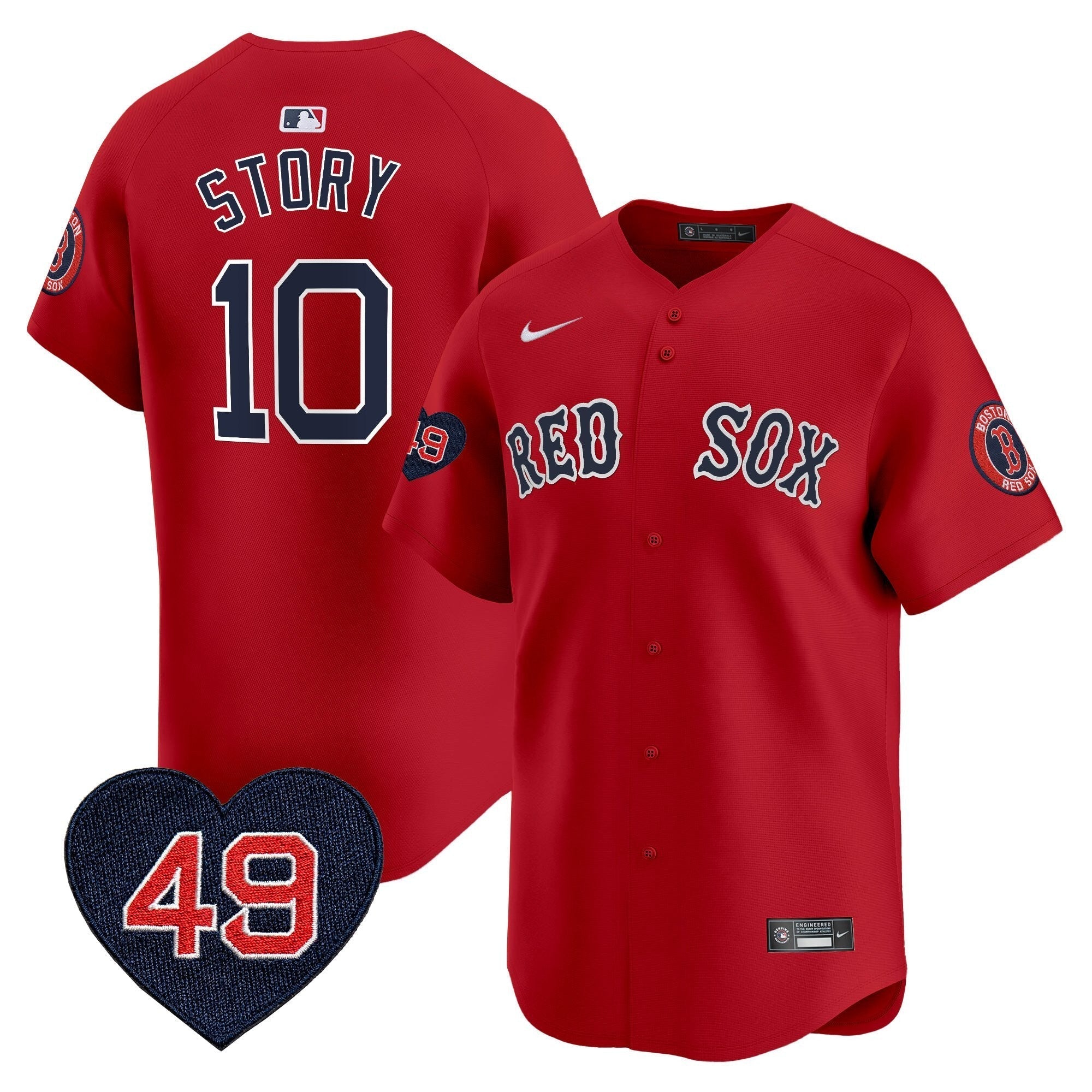 BOS Tim Wakefield Patch Vapor Premier Limited Jersey - All Stitched