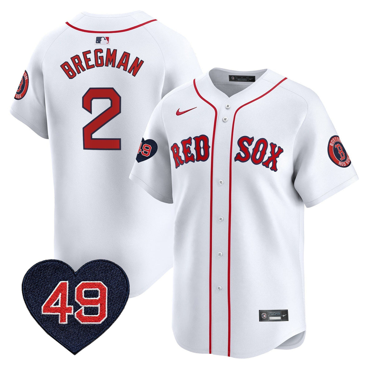 BOS Tim Wakefield Patch Vapor Premier Limited Jersey - Stitched