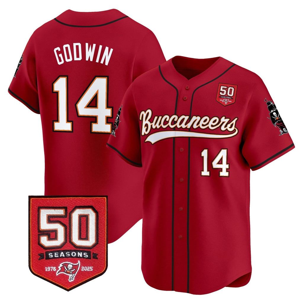 TB 50th Season Patch Vapor Baseball Jersey - Stitched