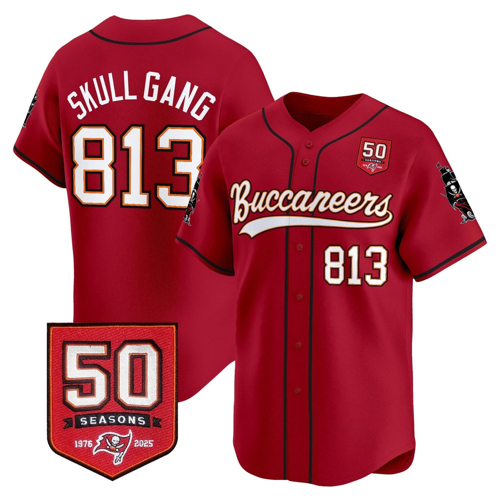 TB 50th Season Patch Vapor Baseball Jersey - Stitched