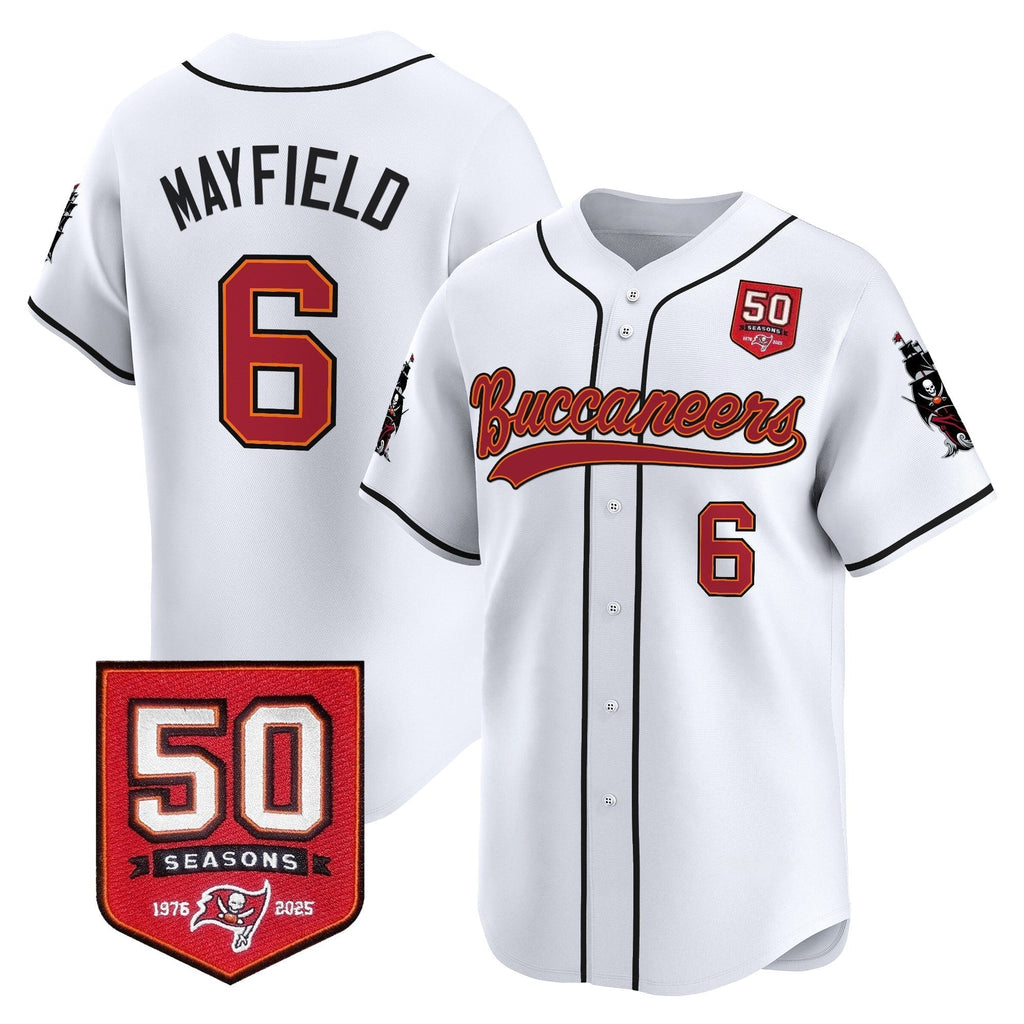 TB 50th Season Patch Vapor Baseball Jersey - Stitched