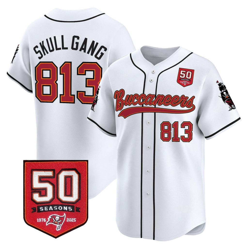 TB 50th Season Patch Vapor Baseball Jersey - Stitched