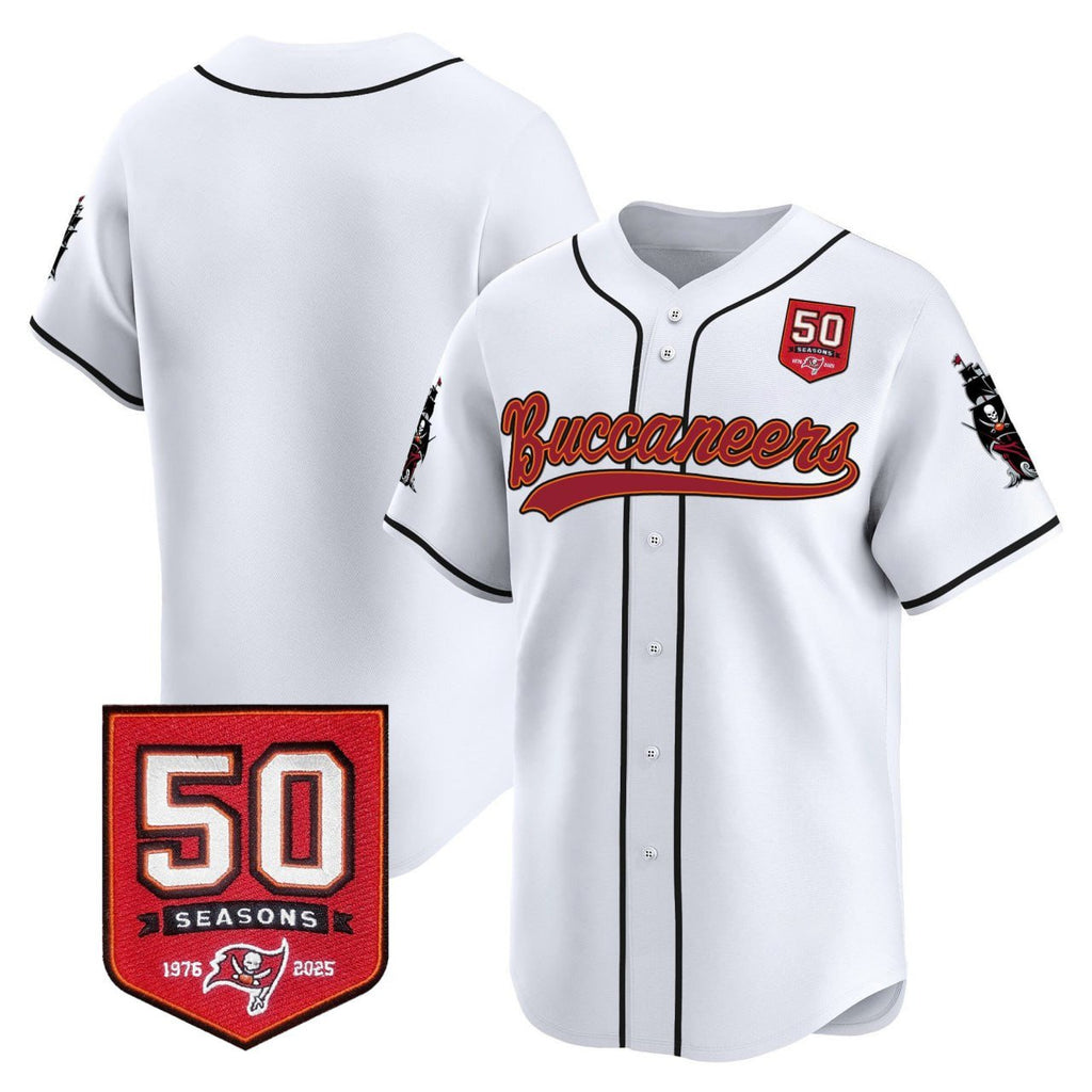 TB 50th Season Patch Vapor Baseball Jersey - Stitched