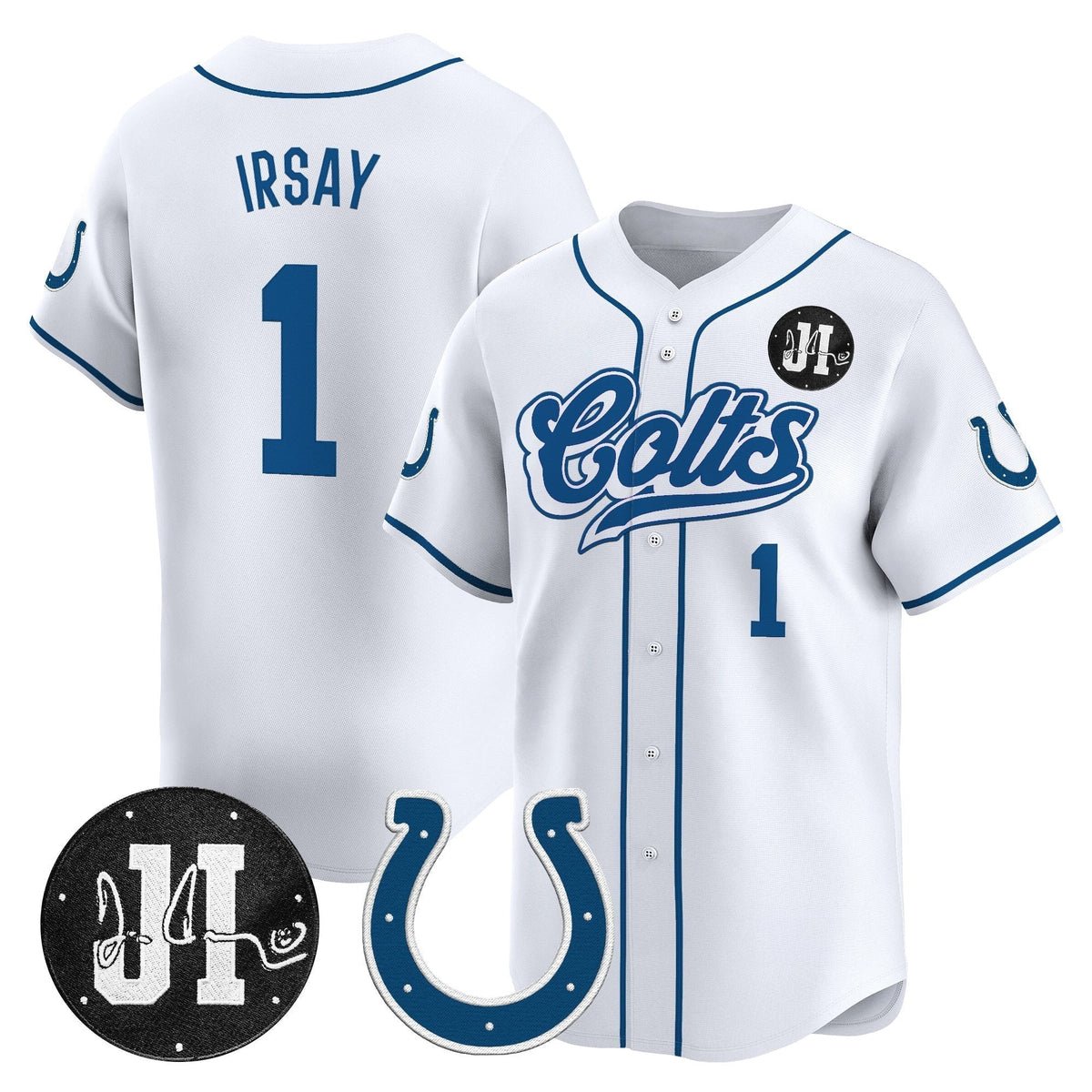 IND 2025 Jim Irsay Patch Vapor Baseball Jersey - All Stitched