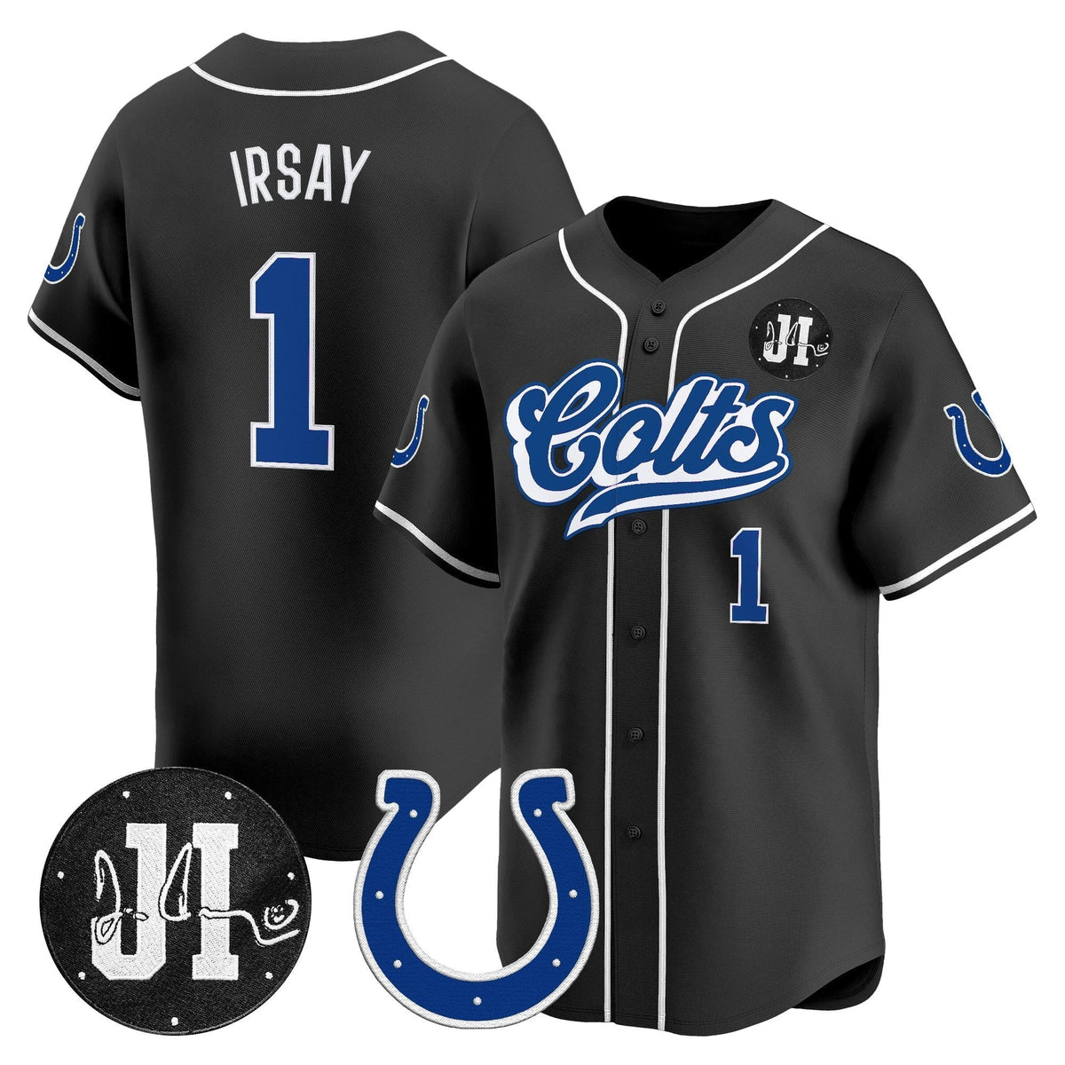 IND 2025 Jim Irsay Patch Vapor Baseball Jersey - All Stitched