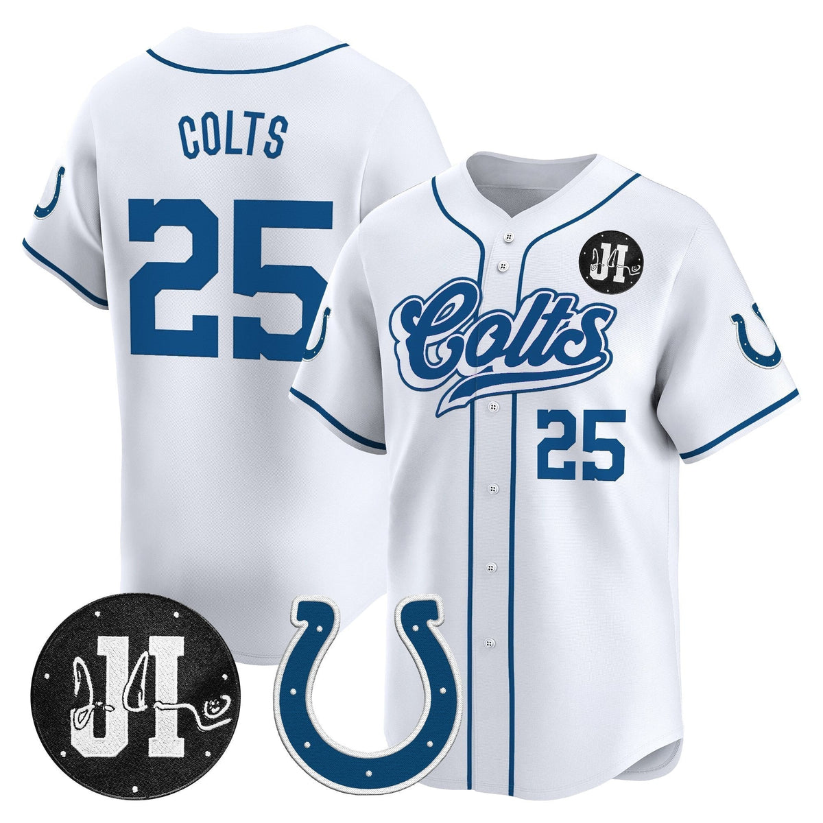 IND 2025 Jim Irsay Patch Vapor Baseball Jersey - All Stitched
