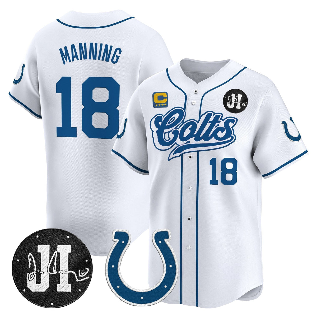 IND 2025 Jim Irsay Patch Vapor Baseball Jersey - All Stitched