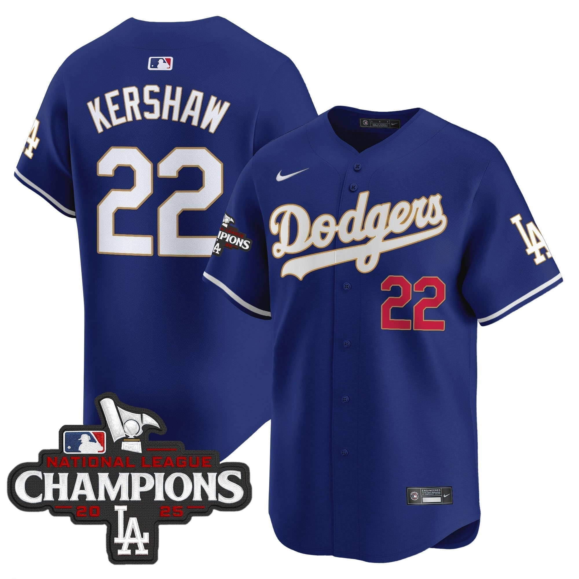 Dodgers 2025 National League Champions Vapor Premier Limited Jersey - All Stitched