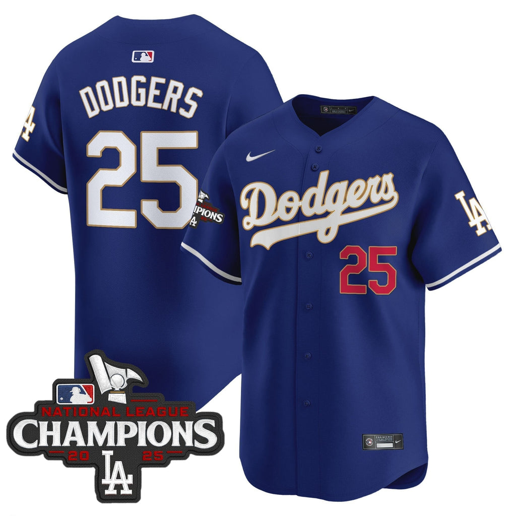 Dodgers 2025 National League Champions Vapor Premier Limited Jersey - All Stitched