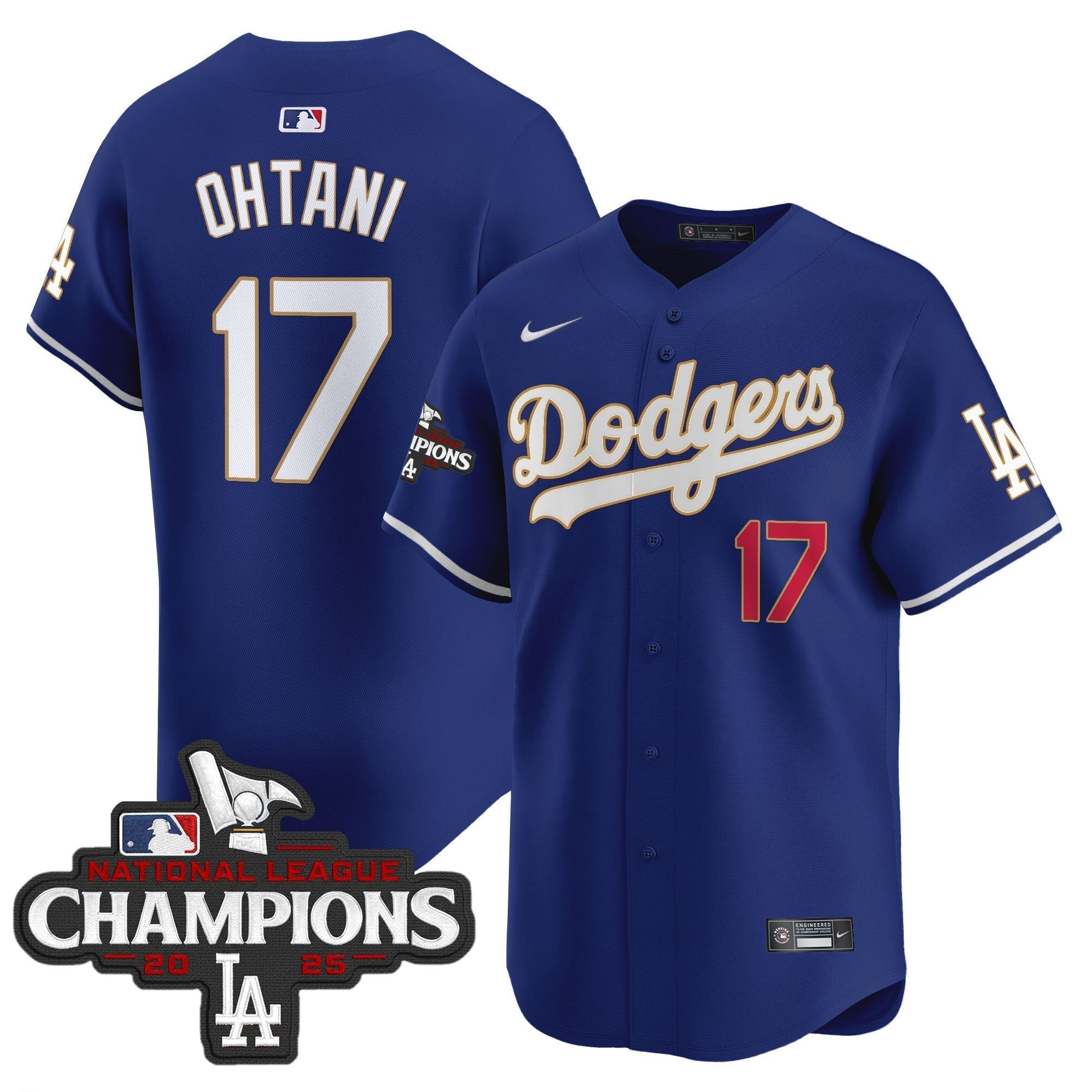 Dodgers 2025 National League Champions Vapor Premier Limited Jersey - All Stitched
