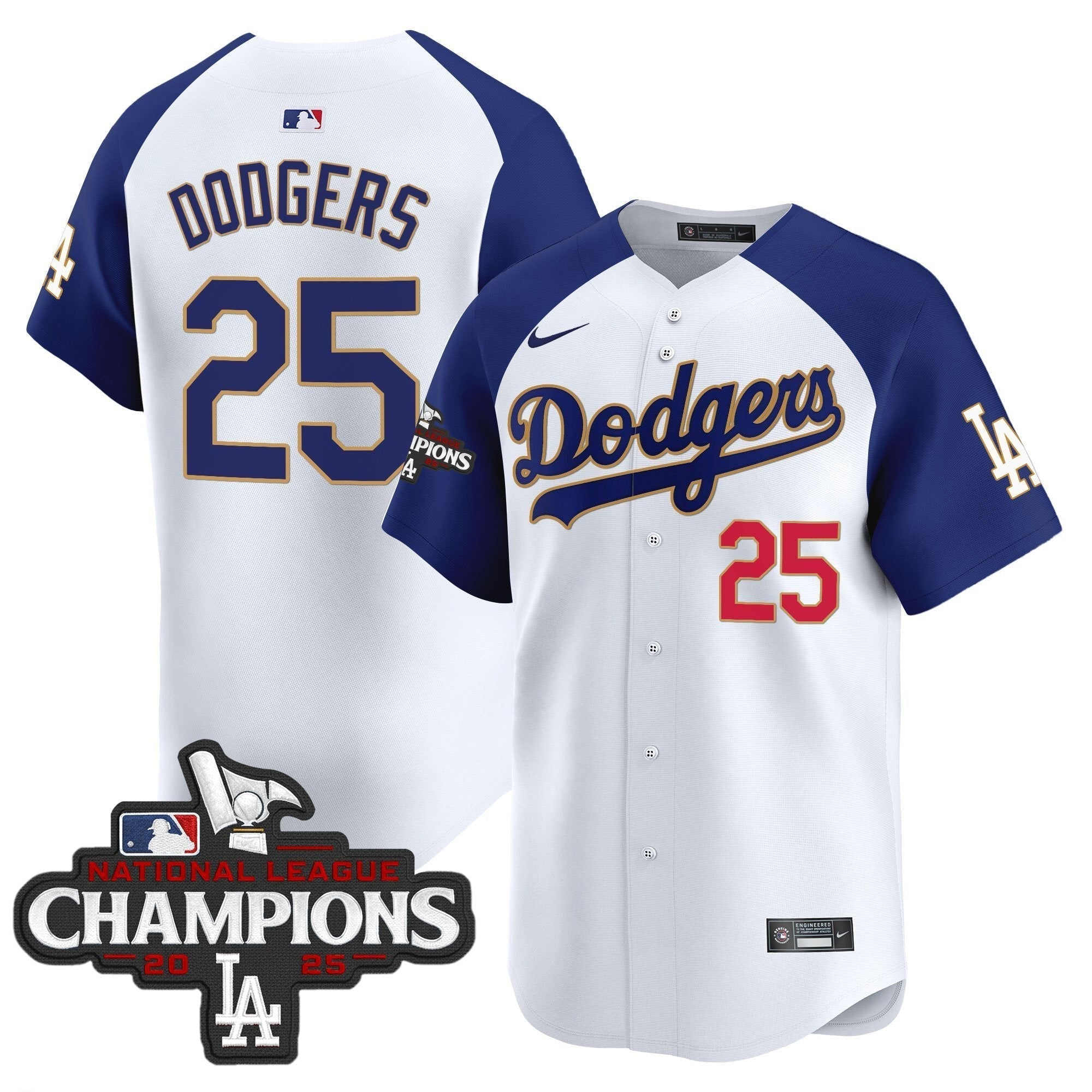 Dodgers 2025 National League Champions Vapor Premier Limited Jersey - All Stitched
