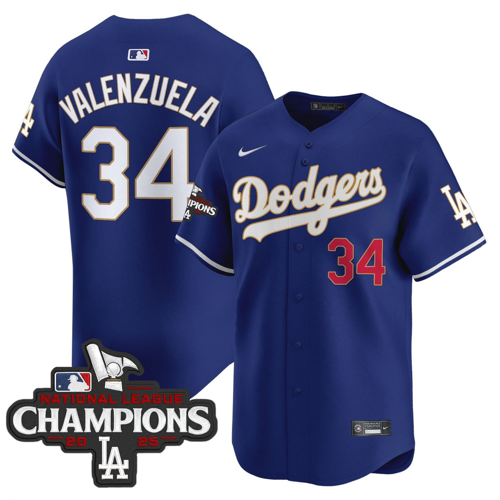 Dodgers 2025 National League Champions Vapor Premier Limited Jersey - All Stitched