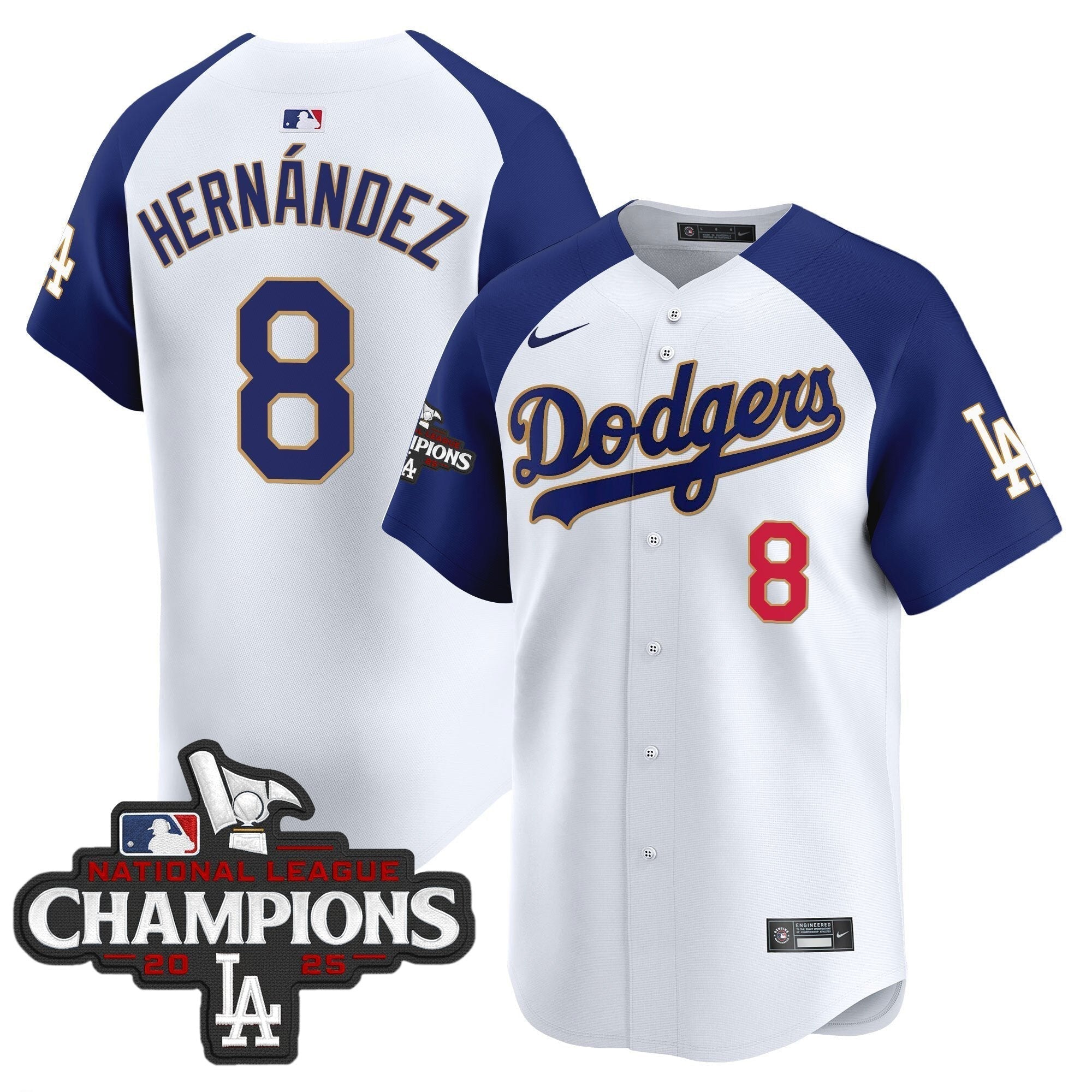 Dodgers 2025 National League Champions Vapor Premier Limited Jersey - All Stitched
