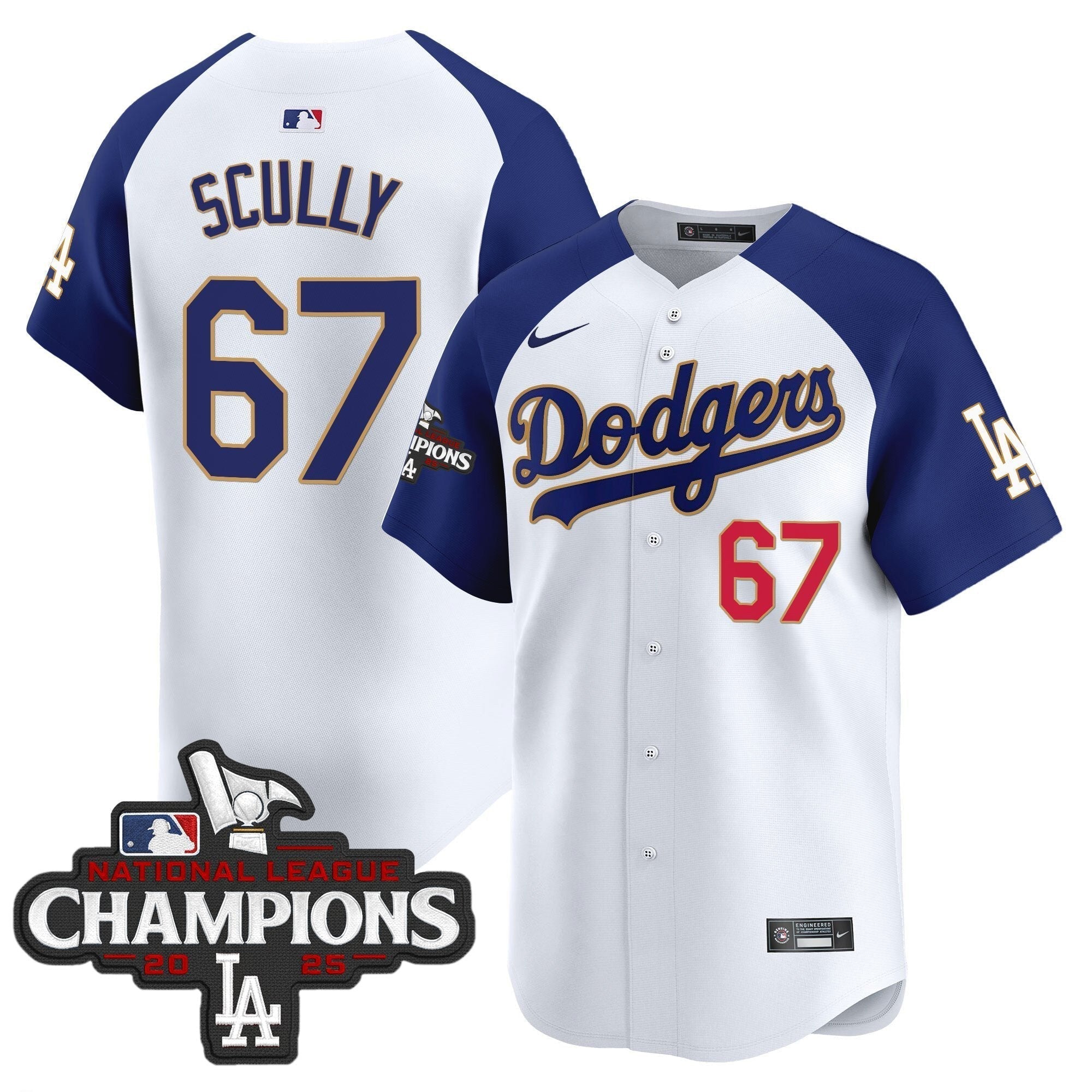 Dodgers 2025 National League Champions Vapor Premier Limited Jersey - All Stitched