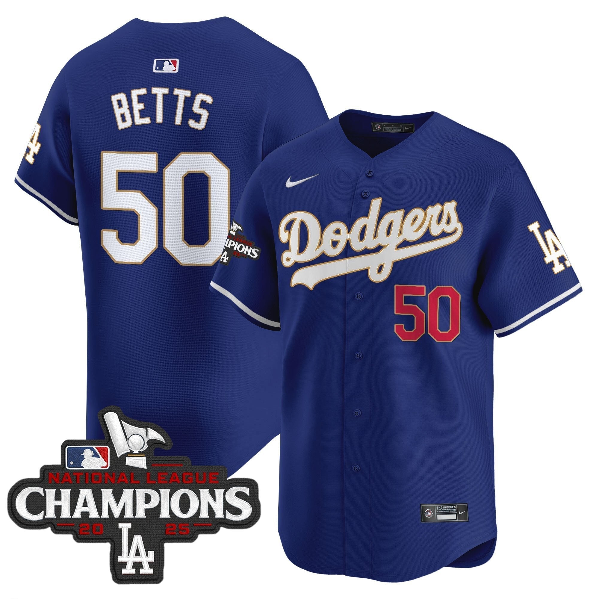 Dodgers 2025 National League Champions Vapor Premier Limited Jersey - All Stitched
