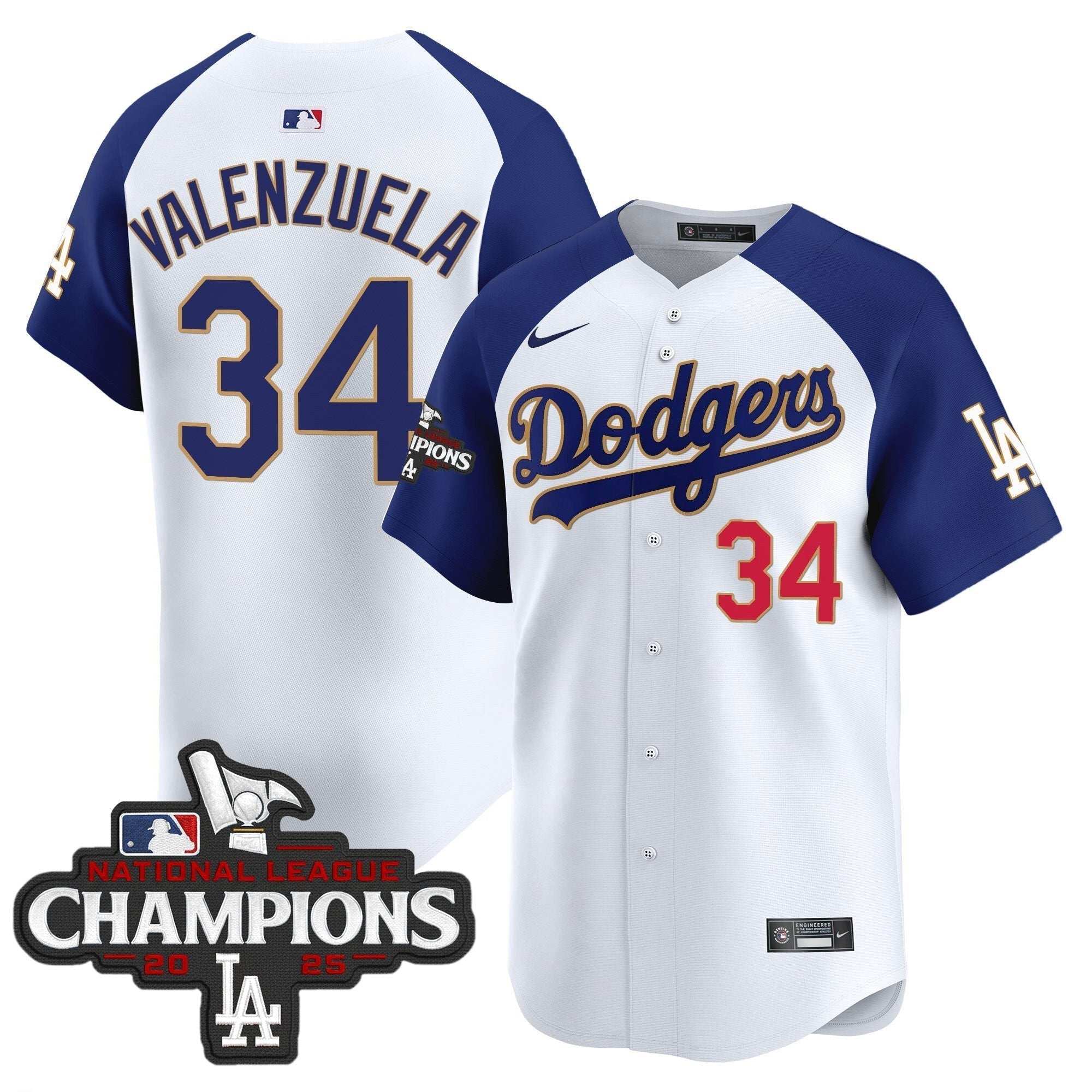 Dodgers 2025 National League Champions Vapor Premier Limited Jersey - All Stitched